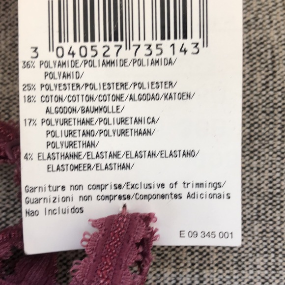 New DIM France purple strapless bra thong 38B M - Picture 8 of 9